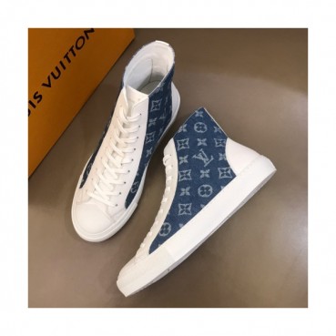 Louis vuitton 2019 Mens Business Classic Monogram High-top Sneakers  