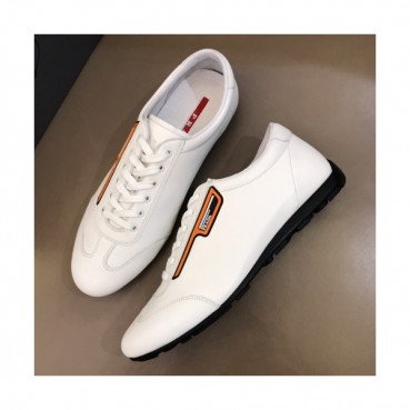 [베이직템]Prada 2019 Mens Business Logo Leather Sneakers - 프라다 남성 비지니스 로고 레더 스니커즈 Pra0639x.Size(240 
