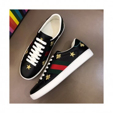 Gucci 2019 Mm/Wm Embroidery Ace Leather Sneakers - 구찌 남자 자수 에이스 레더 스니커즈 Guc01207x.Size(225 