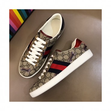 Gucci 2019 Mm/Wm Ophidia Ace Leather Sneakers - 구찌 남자 오피디아 에이스 레더 스니커즈 Guc01182x.Size(225 