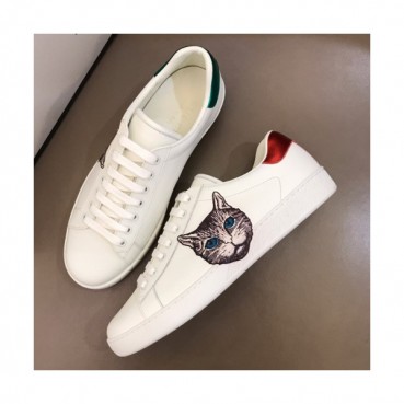 Gucci 2019 Mm/Wm Cat Printing Leather Sneakers - 구찌 남자 캐트 프린팅 레더 스니커즈 Guc01180x.Size(225 
