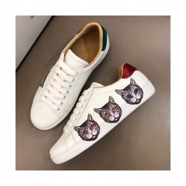 Gucci 2019 Mm/Wm Cat Printing Leather Sneakers - 구찌 남자 캐트 프린팅 레더 스니커즈 Guc01179x.Size(225 