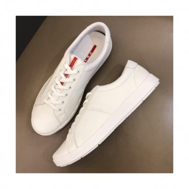 [베이직템]Prada 2019 Mens Business Logo Leather Sneakers - 프라다 남성 비지니스 로고 레더 스니커즈 Pra0620x.Size(240 