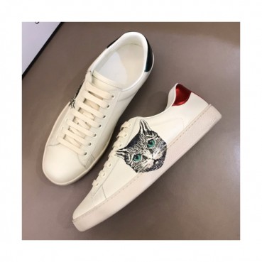 Gucci 2019 Mens Cat Printing Leather Sneakers - 구찌 남성 캐트 프린팅 레더 스니커즈 Guc01158x.Size(240 