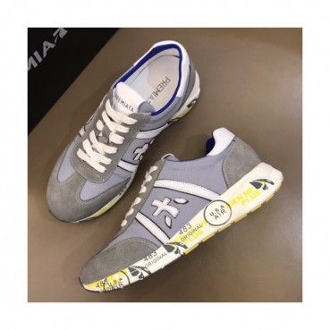 Premiata 2019 Mens Initial Logo Cajual Suede Sneakers  - 프리미아타 남성 이니셜 로고 캐쥬얼 스웨이드 스니커즈 Prem005x.Size(240 