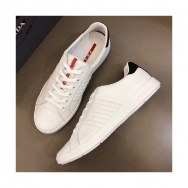 [베이직템]Prada 2019 Mens Business Logo Leather Sneakers - 프라다 남성 비지니스 로고 레더 스니커즈 Pra0581x.Size(240 