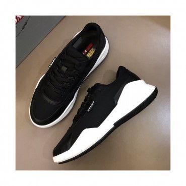 [커스텀급]Prada 2019 Mens Business Logo Leather Sneakers - 프라다 남성 비지니스 로고 레더 스니커즈 Pra0575x.Size(240 