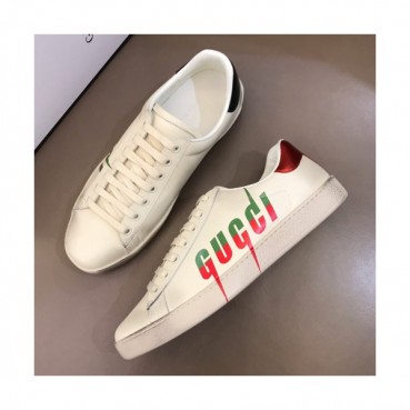 Gucci 2019 Mens Rainbow Logo Leather Sneakers - 구찌 남성 레인보우 로고 레더 스니커즈 Guc01053x.Size(240 