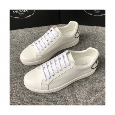 Prada 2019 Mens Business Cajual Logo Leather Sneakers - 프라다 남성 비지니스 캐쥬얼 레더 스니커즈 Pra0573x.Size(240 