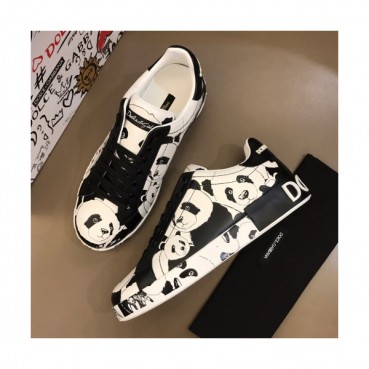 [트렌디]Dolce&Gabbana 2019 Mens Calfskin Panda Graffit Sneakers - 돌체앤가바나 남성 카프스킨 그래피티 팬더 스니커즈 Dol0197x.Size(240 