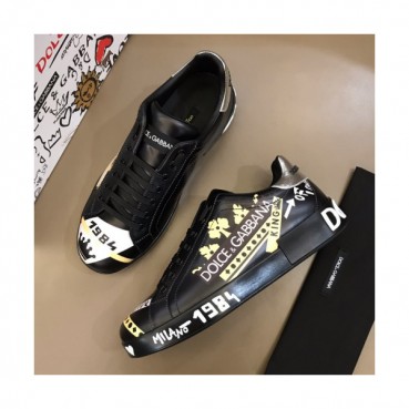 [최상급]Dolce&Gabbana 2019 Mens Calfskin Graffit Sneakers - 돌체앤가바나 남성 카프스킨 그래피티 스니커즈 Dol0193x.Size(240 