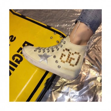 [모던템]Golden goose 2019 Womens Deluxe Brand Super Star Stud Canvas Sneakers - 골든구스 여성 슈퍼스타 스터드 캔버스 스니커즈 Gol0022x.Size(220 