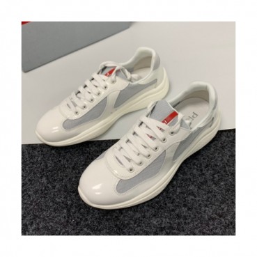 [커스텀급]Prada 2019 Mens Business Logo Leather Sneakers - 프라다 남성 비지니스 로고 레더 스니커즈 Pra0555x.Size(245 