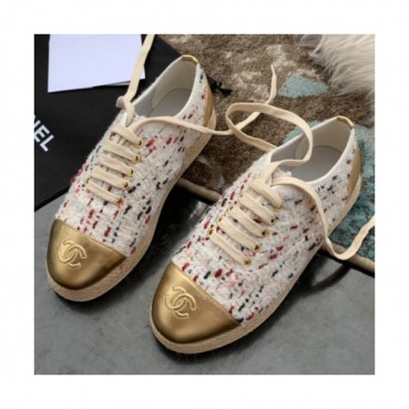 Chanel 2019 Womens CC Logo Tweed Sneakers - 샤넬 여성 코코 로고 트위드 스니커즈 Cnl0351x.Size(225 