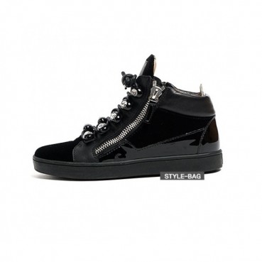Giuseppe Zanoti 2019 Womens High-top Leather Sneakers 