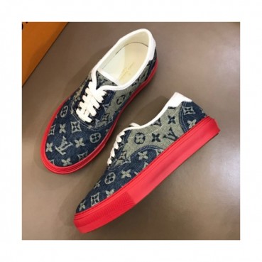 Louis Vuitton 2019 Mens MonogramInitial Logo Denim Sneakers - 루이비통 신상 남성 모노그램 이니셜 로고 데님 스니커즈 Lou0812x.Size(240 