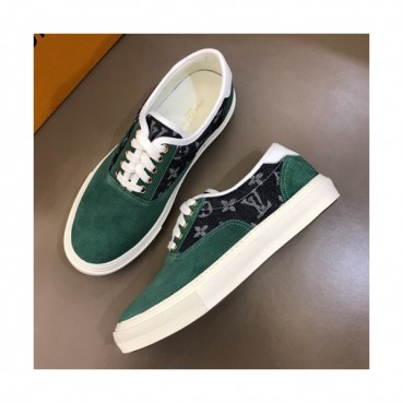 Louis Vuitton 2019 Mens Denim Initial Logo Sneakers - 루이비통 신상 남성 데님 이니셜 로고 스니커즈 Lou0802x.Size(240 