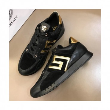 Versace 2019 Mens Signature Medusa Logo Sneakers Black - 베르사체 남성 시그니쳐 메두사 로고 스니커즈  Ver0142x.Size(240 