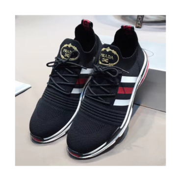 Prada 2018 Mens Mashcotton Shoes Black - 프라다 매쉬코튼 스니커즈 블랙 Pra0373x.Size(240 