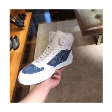 Louis Vuitton Revoly Trainer Denim High Top Sneakers - 루이비통 리볼리 트레이너 데님 하이탑 스니커즈 Lou0583x.Size(240 