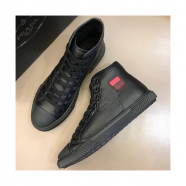 PRADA 2018 MENS LEATHER ACE ANKLE SKEAKERS - 프라다 남성 레더 앵클 스니커즈 PRA0058 , 사이즈 (240 