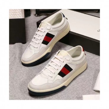 [구찌] 구찌 웹 디테일 스니커즈 화이트 남성용 스니커즈 gu0033x - Gucci Web Detail White Mens Sneakers
