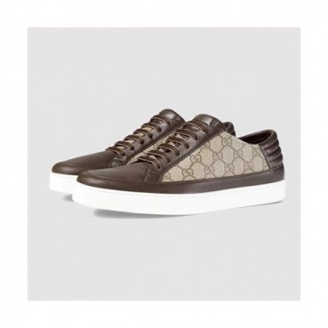 [구찌] Common GG 수프림 캔버스 브라운 남성용 스니커즈 gu0027x - Gucci Common GG Suprim Canvas Brown Mens Sneakers