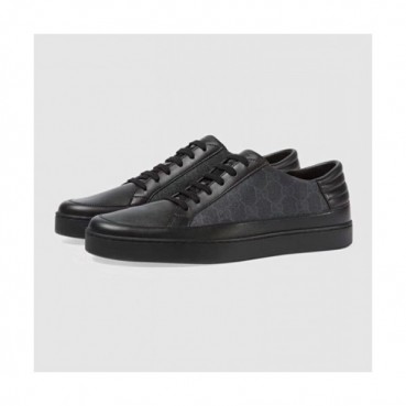 [구찌] Common GG 수프림 캔버스 블랙 남성용 스니커즈 gu0026x - Gucci Common GG Suprim Canvas Black Mens Sneakers
