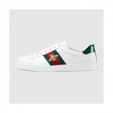 [구찌] Ace 자수 디테일의 로우탑 화이트 429446 남성용 스니커즈 gu0016x - Gucci Ace Embroidery Detail White Sneakers