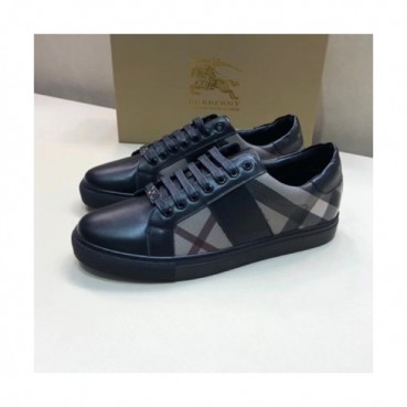 [버버리] 하우스 체크 가죽 남성용 스니커즈 bu0001x- Burberry House Check Leather Mens Sneakers