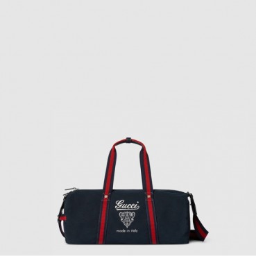 구찌 남성 라지 프린트 캔버스 더플백 - Gucci Mens Large Print Canvas Duffle Bag 