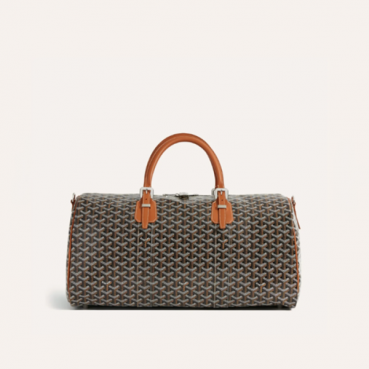 고야드 남/녀 블랙 탄 보스턴 백 45/50 - Goyard Unisex Boston Bag 45/50 
