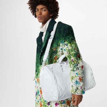 루이비통 남성 화이트 키폴 - Louis vuitton Mens White Keepall 