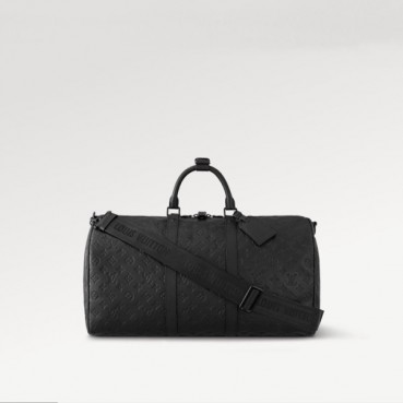 루이비통 남성 블랙 키폴 - Louis vuitton Mens Black Keepall 
