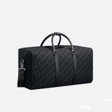 디올 남성 오블리크 블랙 키폴 - Dior Mens Black Keepall 