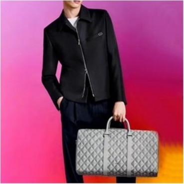 디올 남성 Lingot 그레이 키폴 - Mens Gray Keepall 