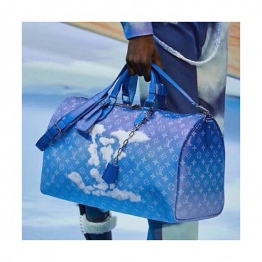 Louis Vuitton 2020 Keepall Bag,50cm - 루이비통 2020 키폴 남여공용 여행가방,M86988,LOUB2073,50cm,블루