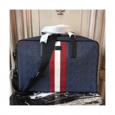 Bally 2019 Nylon & Leather Tote Shoulder Bag,44cm  - 발리 2019 나일론 & 레더 남성용 토트 숄더 여행가방 BALB0070,44cm,네이비