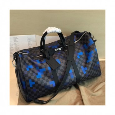 Louis Vuitton 2019 Damier Graphite Bag,50cm - 루이비통 다미에 그라피티 남여공용 여행가방,N40080,LOUB1372,50cm,블랙(블루)