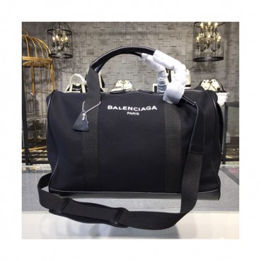Balenciaga 2019 Canvas & Leather Tote Shoulder Bag,44CM - 발렌시아가 2019 남여공용 캔버스&레더 여행용가방,BGB0024,44CM,블랙