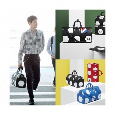 Louis Vuitton World Cup Keepall Bag,50cm - 루이비통 월드컵 키폴 남성용 여행가방,M52187,LOUB0819 ,50 cm,블랙 
