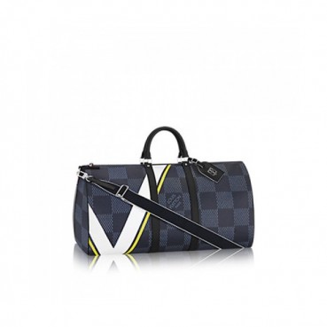[루이비통] 키폴 반둘리에 다미에 코발트 N44009 남성용 여행가방 lv0028b - Louis Vuitton Keepall Bandouliere Damier Cobalt