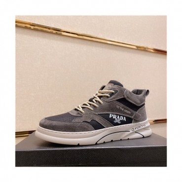 Prada 2021 Men's Leather Running Shoes - 프라다 2021 남성용 레더 런닝슈즈,Size(240