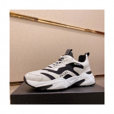 Prada 2021 Men's Leather Running Shoes - 프라다 2021 남성용 레더 런닝슈즈,Size(240
