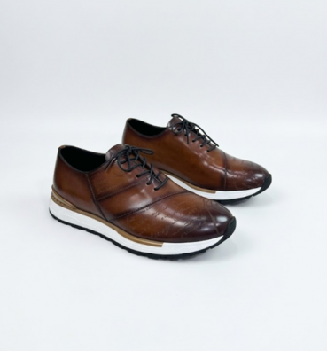 Burluti Mens Leather Running Shoes - 벨루티 남성용 레더 런닝슈즈,BERTS0110, Size(240