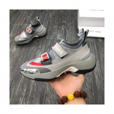 Palm Angels 2019 Mens Leather Running Shoes - 팜 엔젤스 2019 남성용 레더 런닝슈즈 PALS0006,Size(240 
