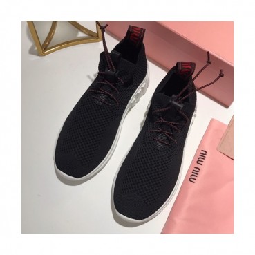 Miumiu 2019 Ladies Kint Running Shoes - 미우미우 2019 여성용 니트 런닝슈즈 MIUS0055,Size(225 