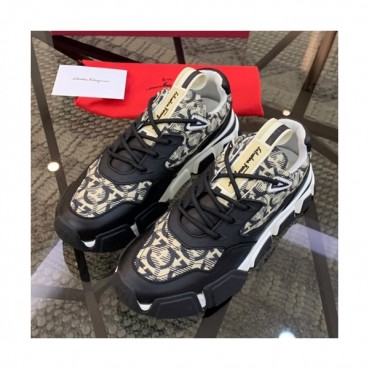 Ferragamo 2019 Mens Leather Running Shoes - 페라가모 2019 남성용 레더 런닝슈즈, FGMS0030,Size(240 