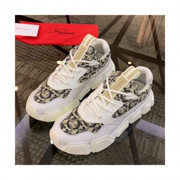 Ferragamo 2019 Mens Leather Running Shoes - 페라가모 2019 남성용 레더 런닝슈즈, FGMS0029,Size(240 