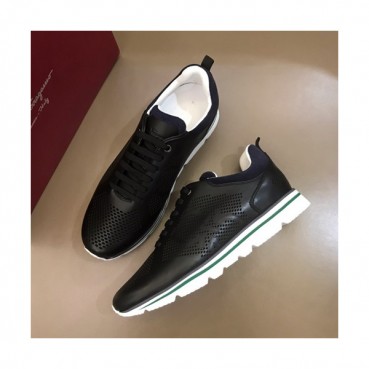 Ferragamo 2019 Mens Leather Running Shoes - 페라가모 2019 남성용 레더 런닝슈즈, FGMS0015,Size(245 